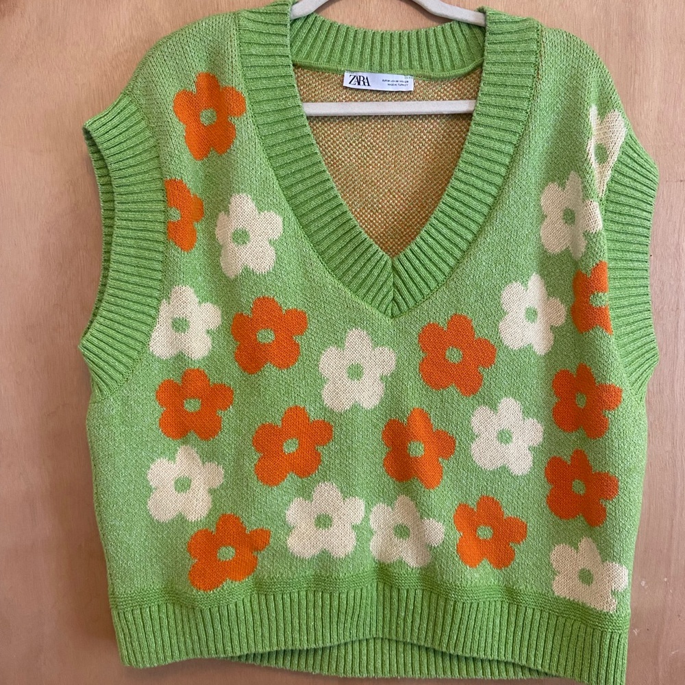 Zara mod style sweater vest